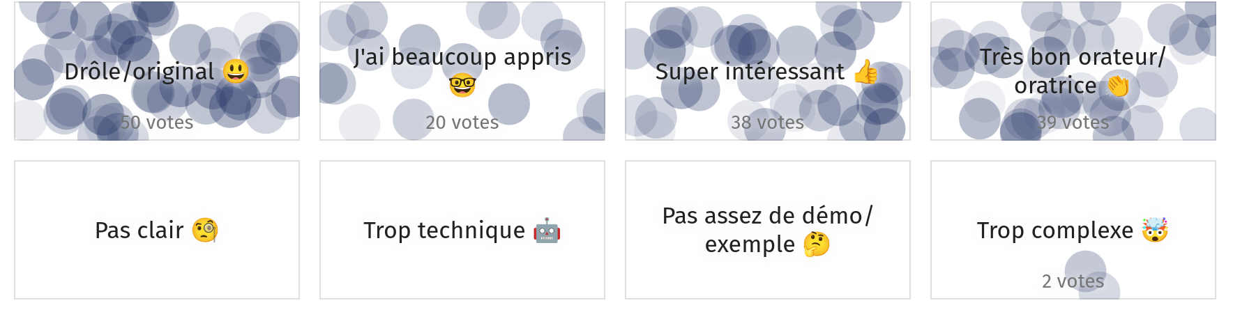 Les feedbacks de mon talk !