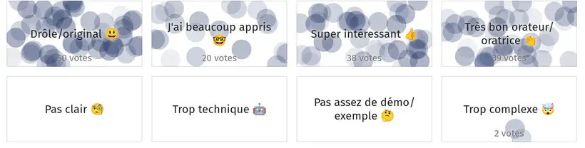 Les feedbacks de mon talk !