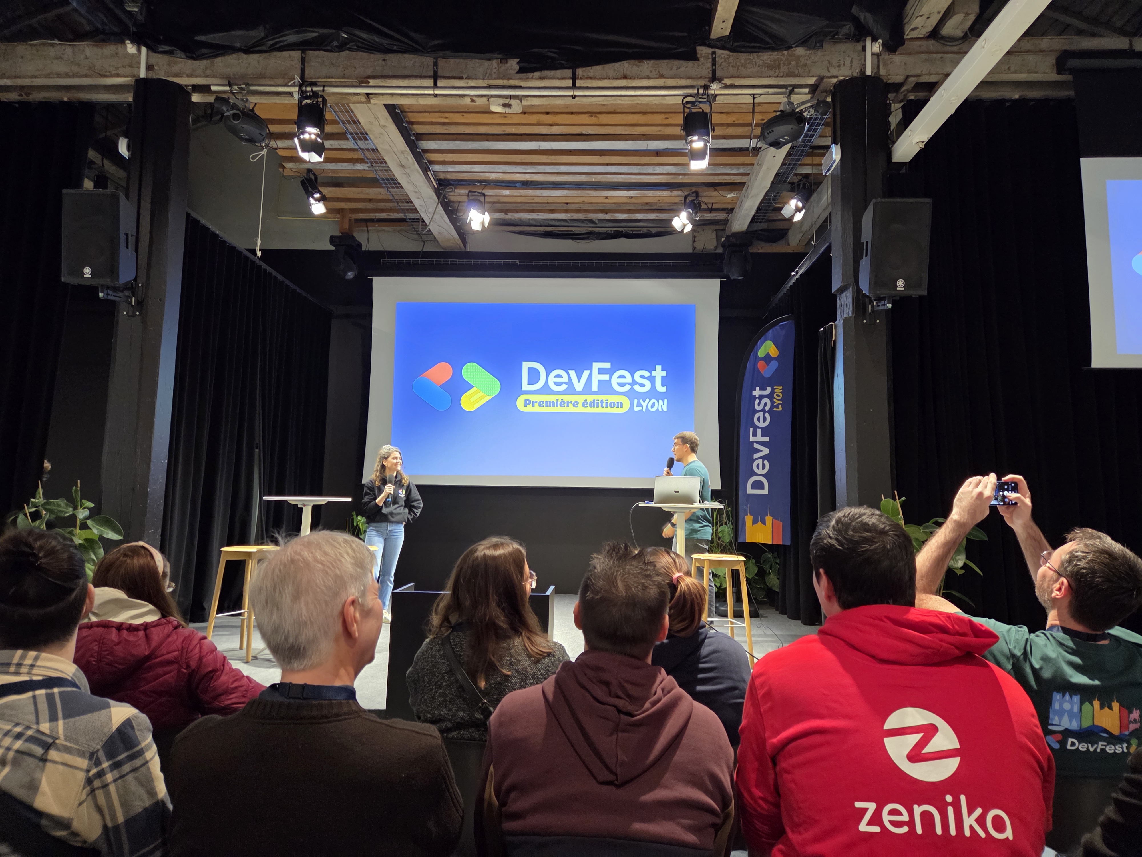 Photo de Mickaël et Margaux pour l’ouverture de la journée