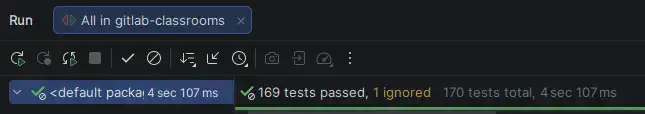 Screenshot de mes tests unitaires qui passent !