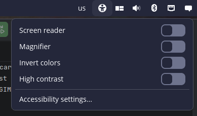 Les raccourcis d’accessibilité