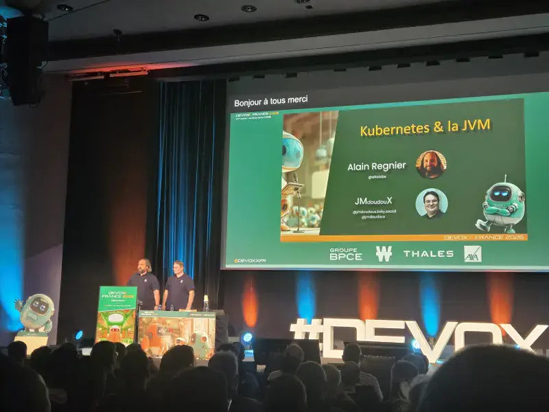 Photo de la conférence Kubernetes et la JVM