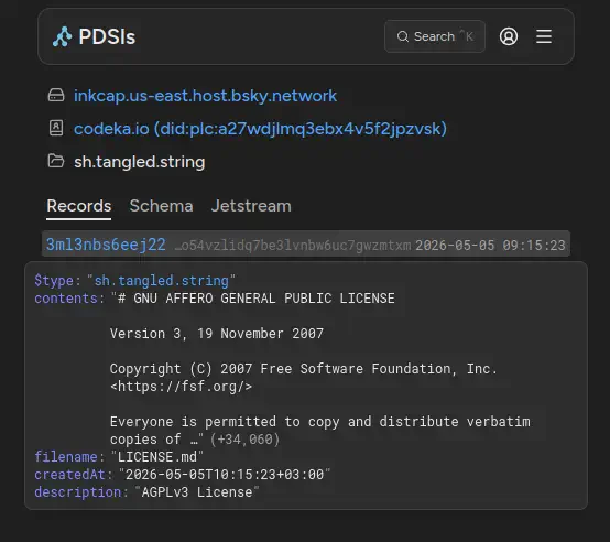 Un strings sur mon PDS