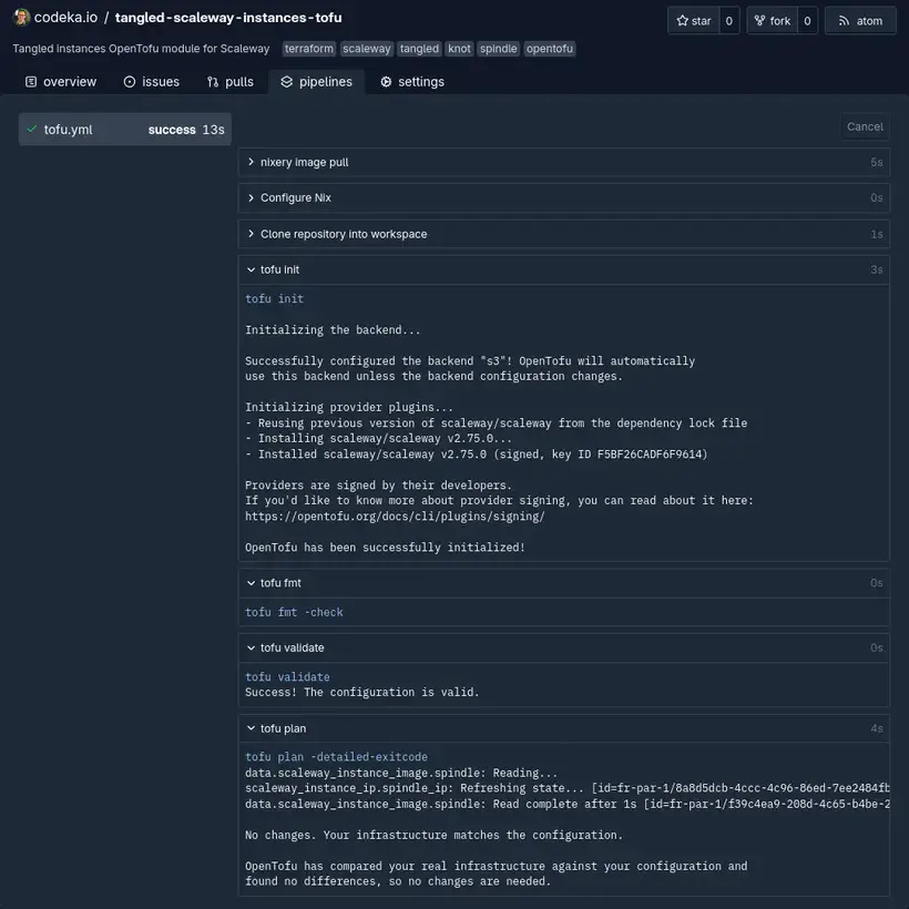 Les logs d’un pipeline